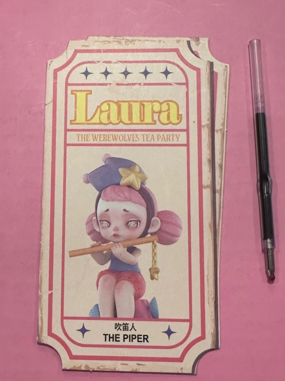 Gorgeous Hand Crafted Pen with an Authentic  Laura the Piper as the Focal